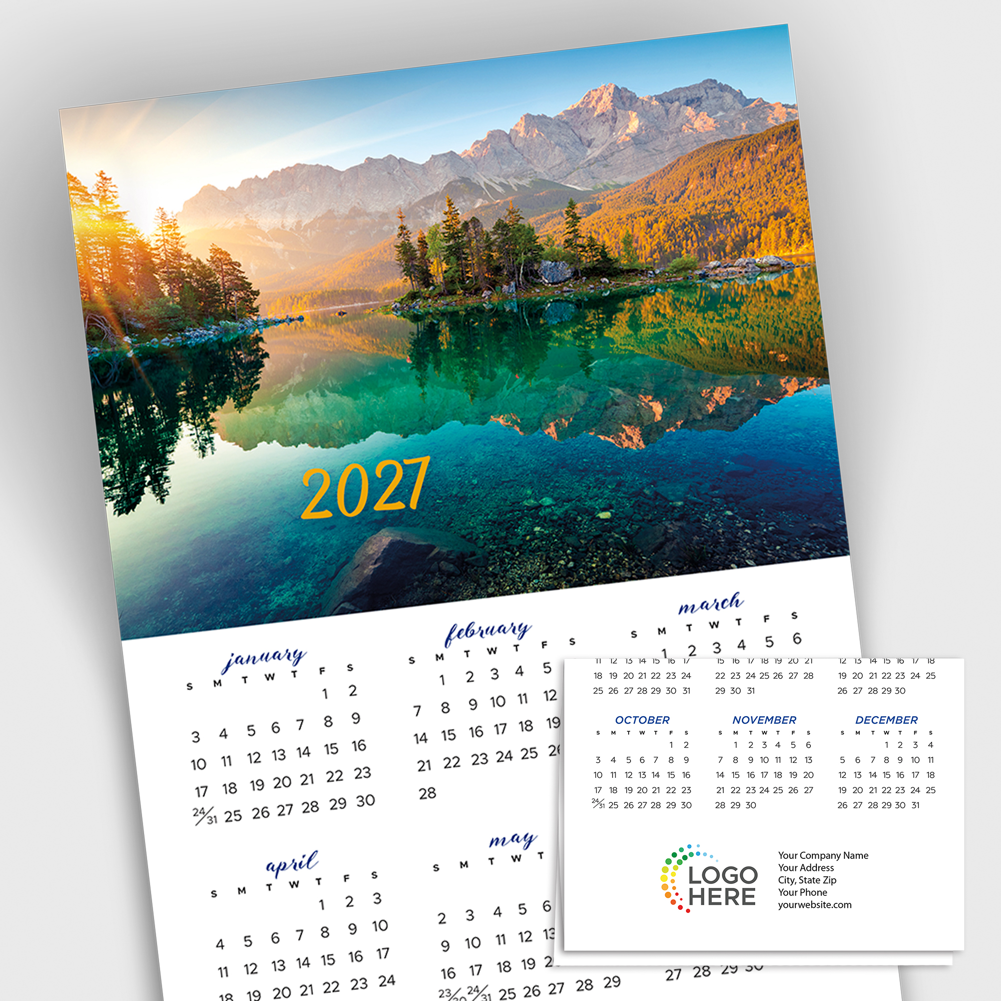 Tranquil Reflection Calendar Card C3478U-AA